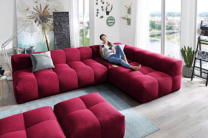 Большой и мягкий стильный диван Квадро для гостиной